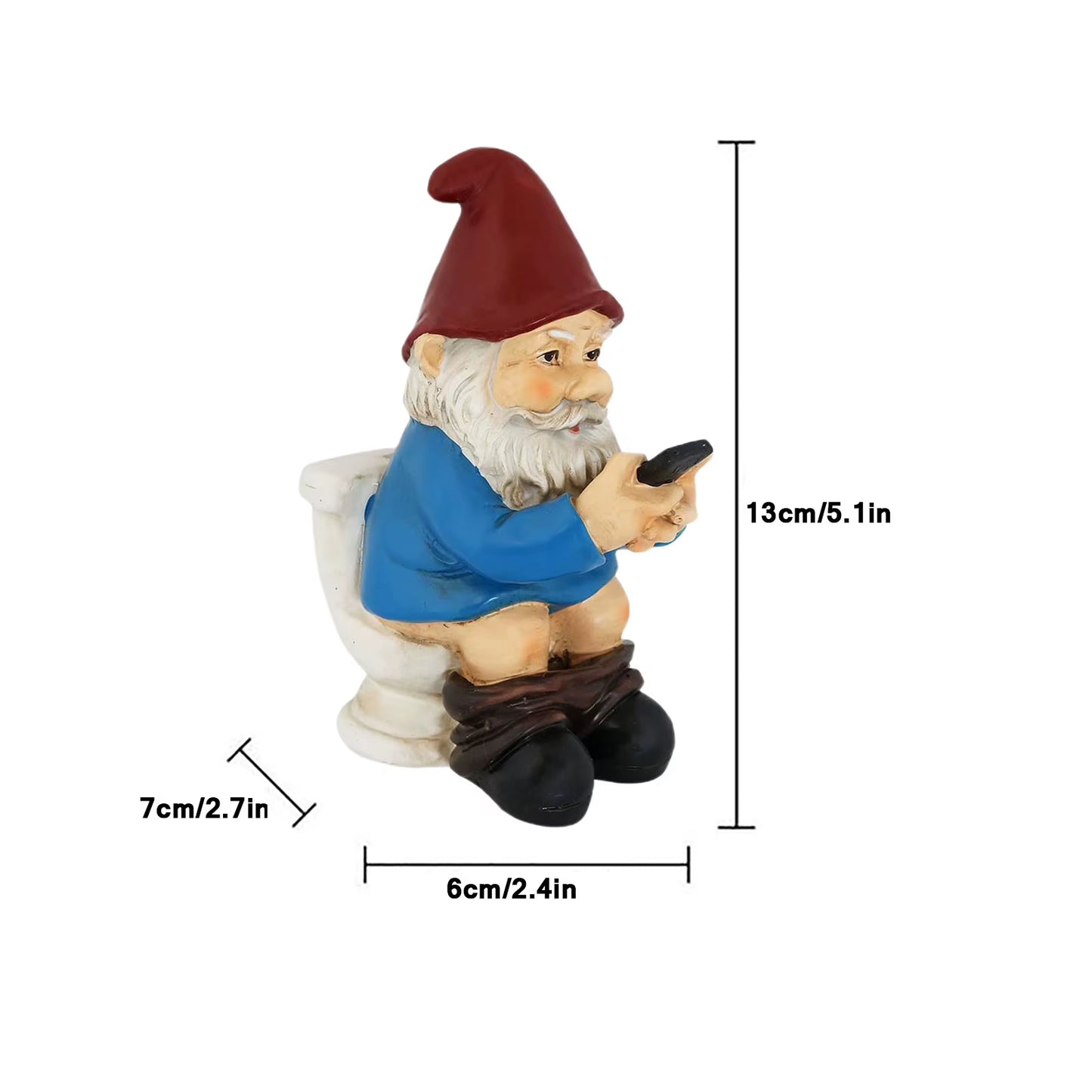 Naughty Garden Gnome Funny Resin Surfing Gnome Statue Garden Ornament Outdoor Garden Yard Decor Gnome Figurines