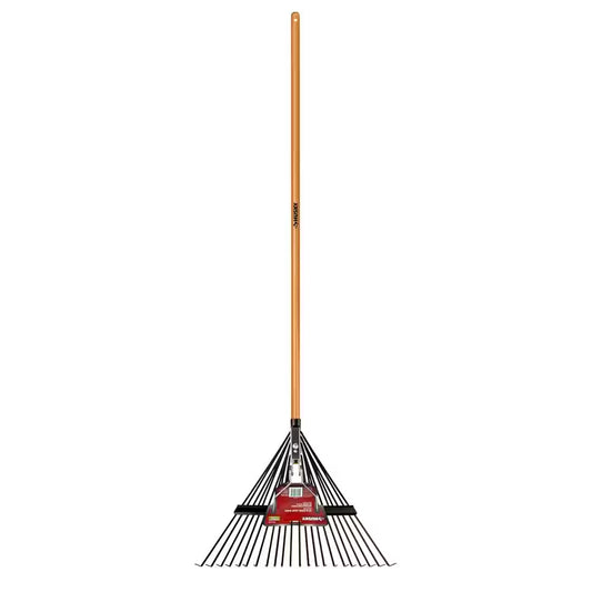 53 In. Long Wood Handle 22 In. Steel Leaf Rake