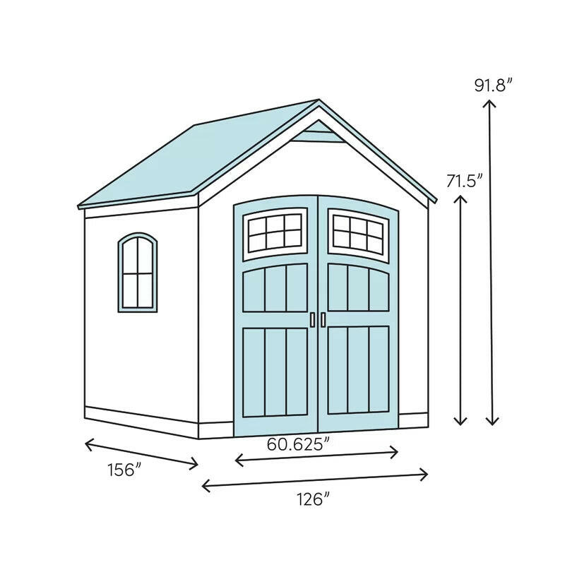 Woodbridge plus 10.5 Ft. W X 13 Ft. D Plastic Storage Shed