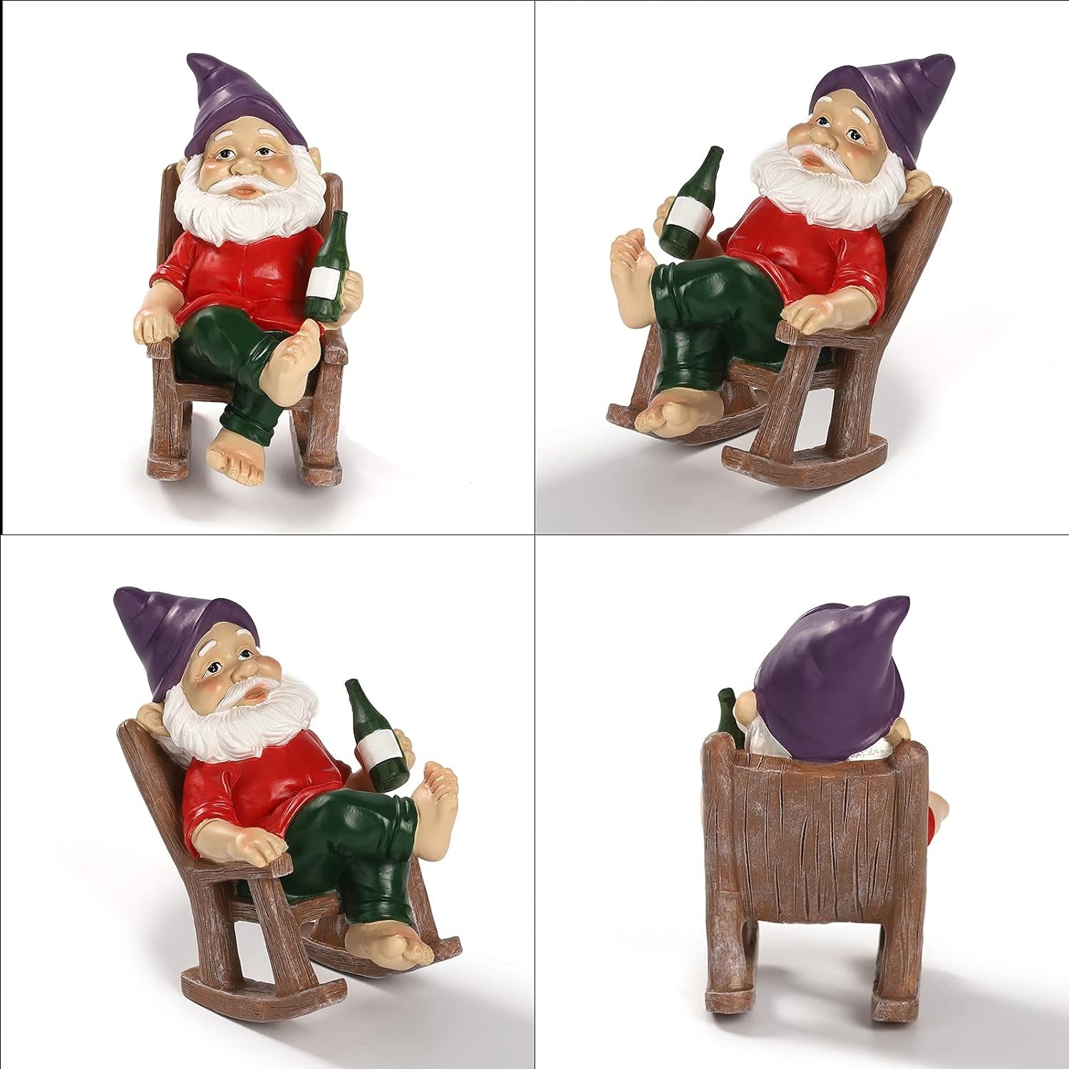 Gnomes Garden Decorations (6 Inch) Funy Resin Gnome for Yard/Garden,Outdoor Decor for Garden,Garden Statue,Gardening Gifts, (Rocking Chair)