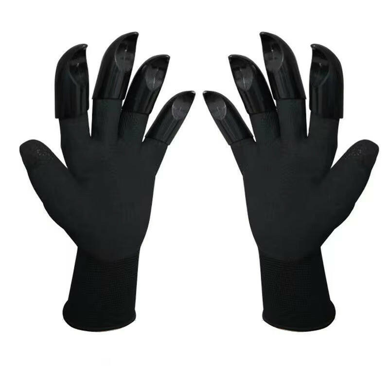 4/8 Hand Claw ABS Plastic Garden Rubber Gloves Gardening Digging Planting Durable Waterproof Work Glove Outdoor Gadgets 2 Style