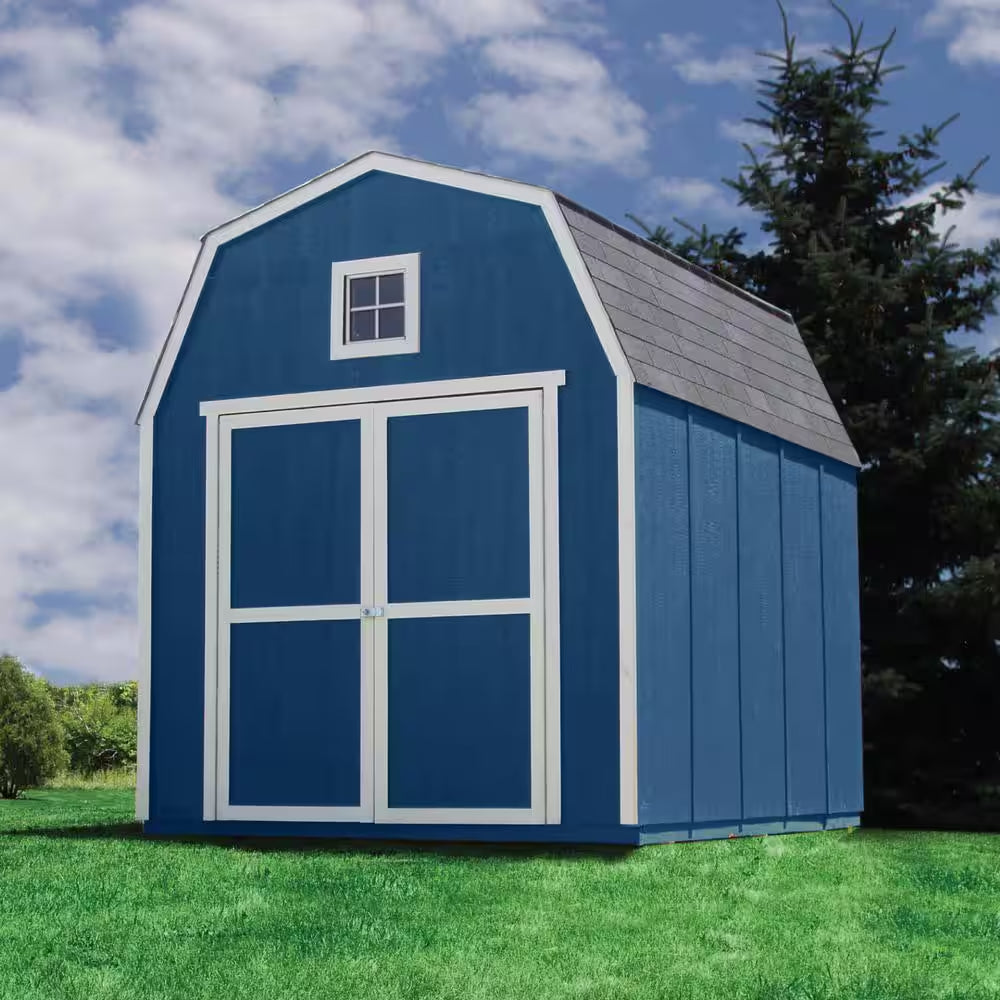 Montana Do-It-Yourself 8 Ft. X 10 Ft. Barn Style Backyard Wood Storage Shed with Smartside Siding (80 Sq. Ft.)