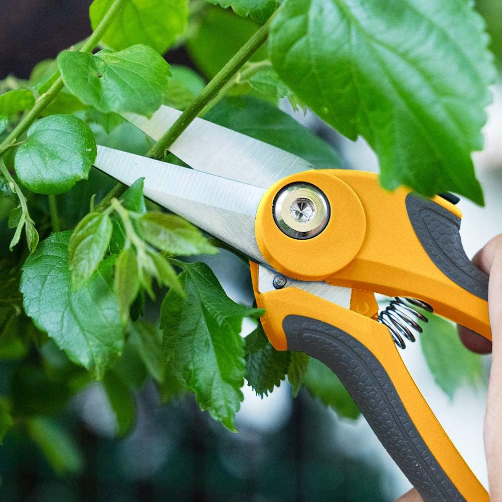 3Pcs Professional Hedge Lopper Set,27" Tree Loppers,24'' Heavy Duty Hedge Shears and 7.5'' Cut Easy Hand Pruners,The Best Choice for Garden Tools.