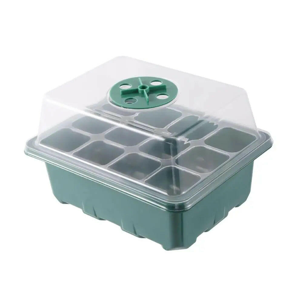 Gardening 12 Cell Cultivation Box with Breathable Clear Cover Growing Light Vegetable Succulent Seedling Germination Nursery Pot