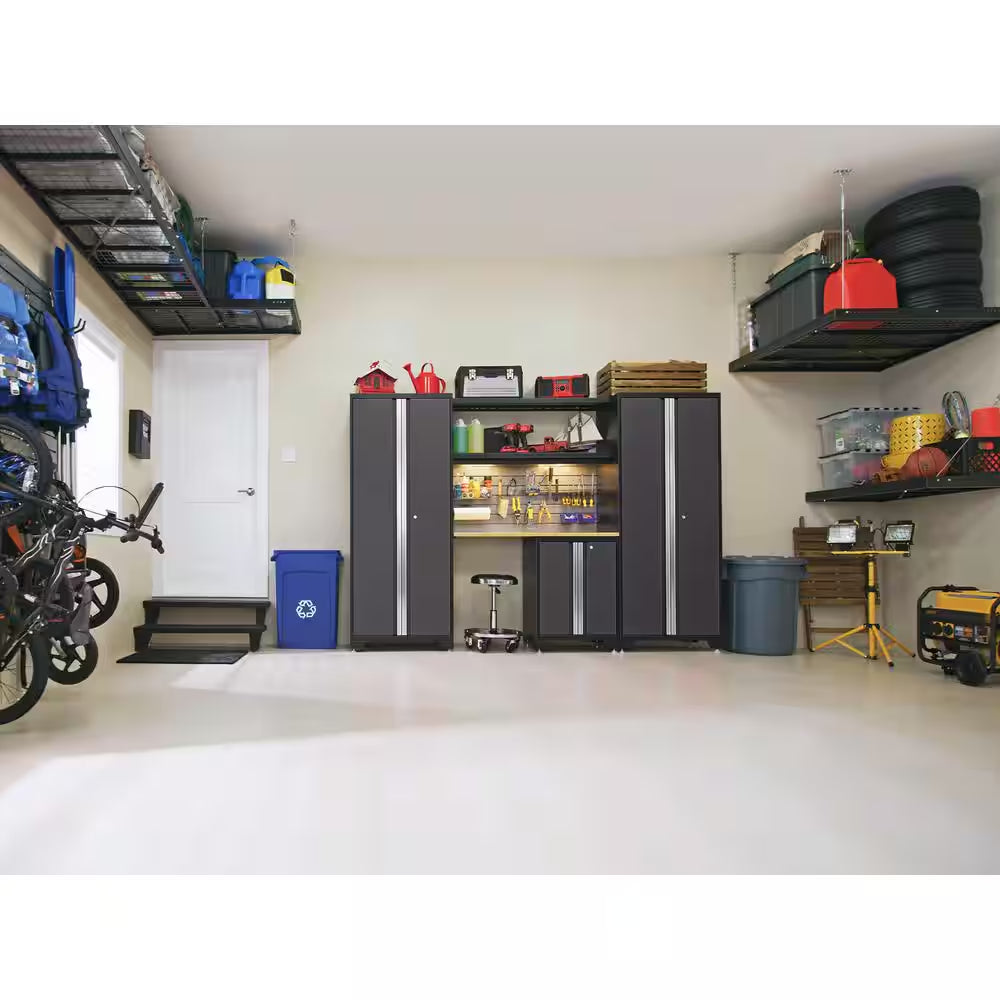 Bold Series 15-Piece 24-Gauge Steel Garage Storage System in Charcoal Gray (276 In. W X 77 In. H X 18 In. D)