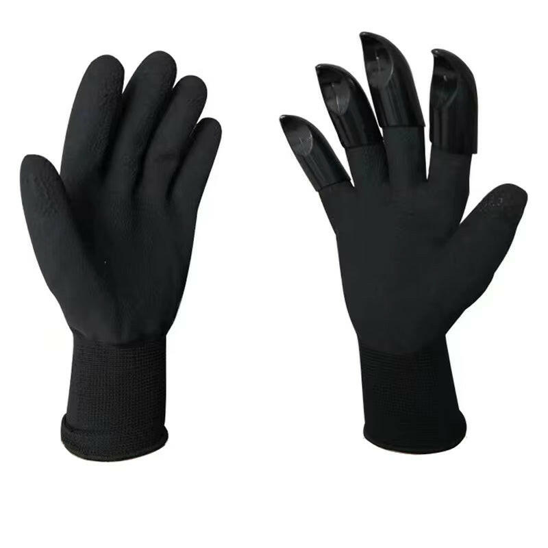 4/8 Hand Claw ABS Plastic Garden Rubber Gloves Gardening Digging Planting Durable Waterproof Work Glove Outdoor Gadgets 2 Style