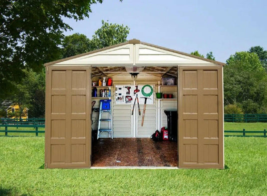 Woodbridge plus 10.5 Ft. W X 13 Ft. D Plastic Storage Shed