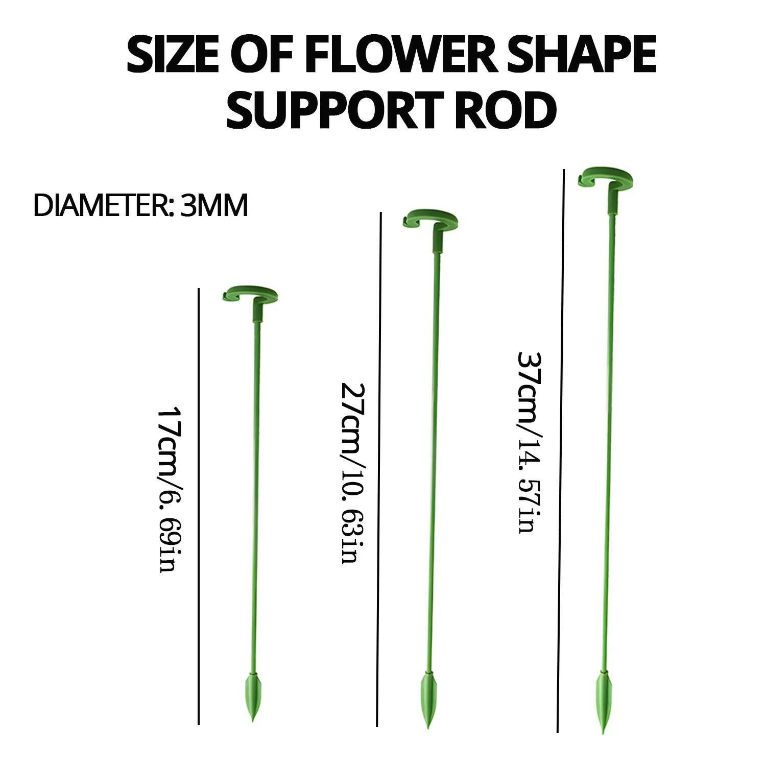 Plant Support Stakes Garden Single Stem Flower Support Stake Amaryllis Plant Cage Support Plastic Flower Stand