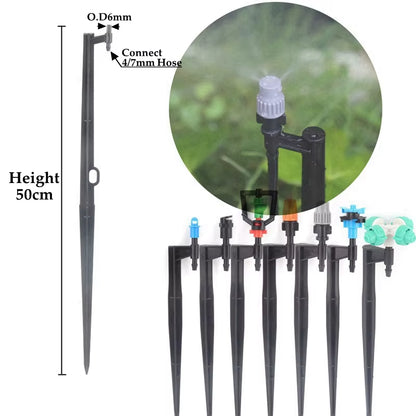 5Pcs Length:13~50Cm O.D6Mm 7.5Mm Irrigation Sprinkler Nozzle Support Spike Watering Sprinklers Stakes Garden Water Connectors