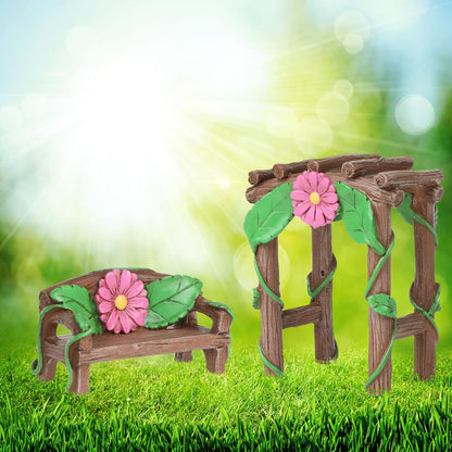 Fairy Garden, Fairy Garden Miniatures Fairy Garden Accessories Bench & Arch