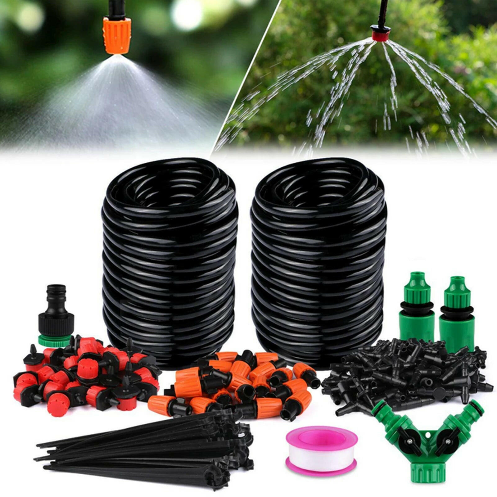 Mist Cooling Automatic Irrigation System Drip Irrigation System Garden Plant Automatic Watering Hose Kit 5M/10M/15M/20M/30M/40M