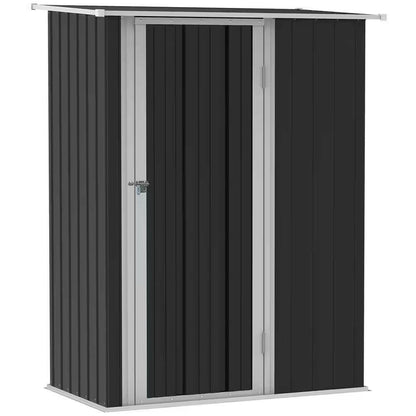 Grey 3 Ft. W X 3 Ft. D Metal Shed with Lockable Door 37.79 Sq. Ft.