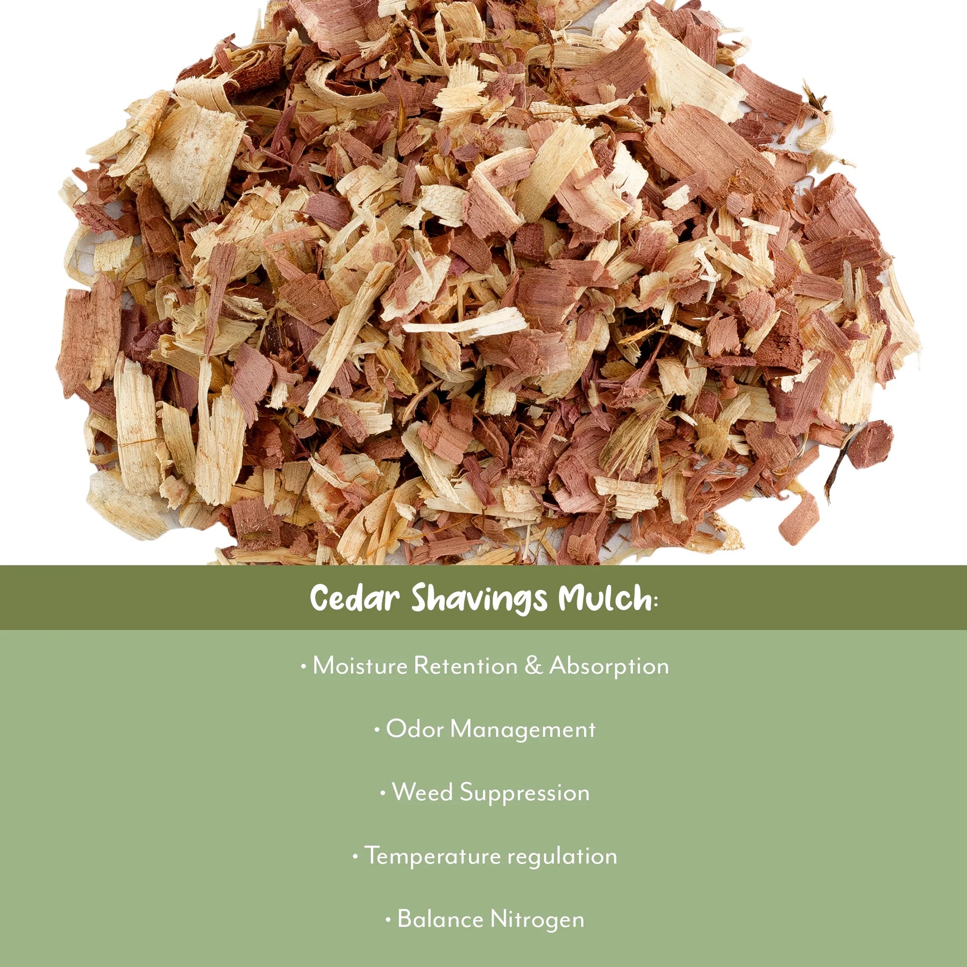 Natural Cedar Shavings Mulch / Bedding (8 Quarts), Garden Mulch and Small Animal Pet Bedding