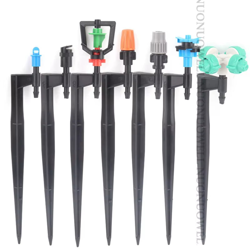 5Pcs Length:13~50Cm O.D6Mm 7.5Mm Irrigation Sprinkler Nozzle Support Spike Watering Sprinklers Stakes Garden Water Connectors