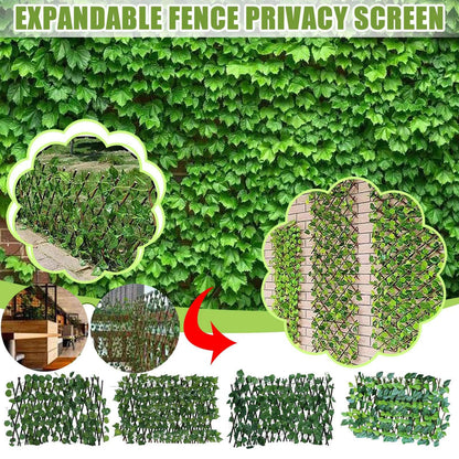 Retractable Fence Expandable Faux Ivy Privacy Fence Garden Fence Decoration Rattan Wall Hanging Creeper Ivy Plant Decoration