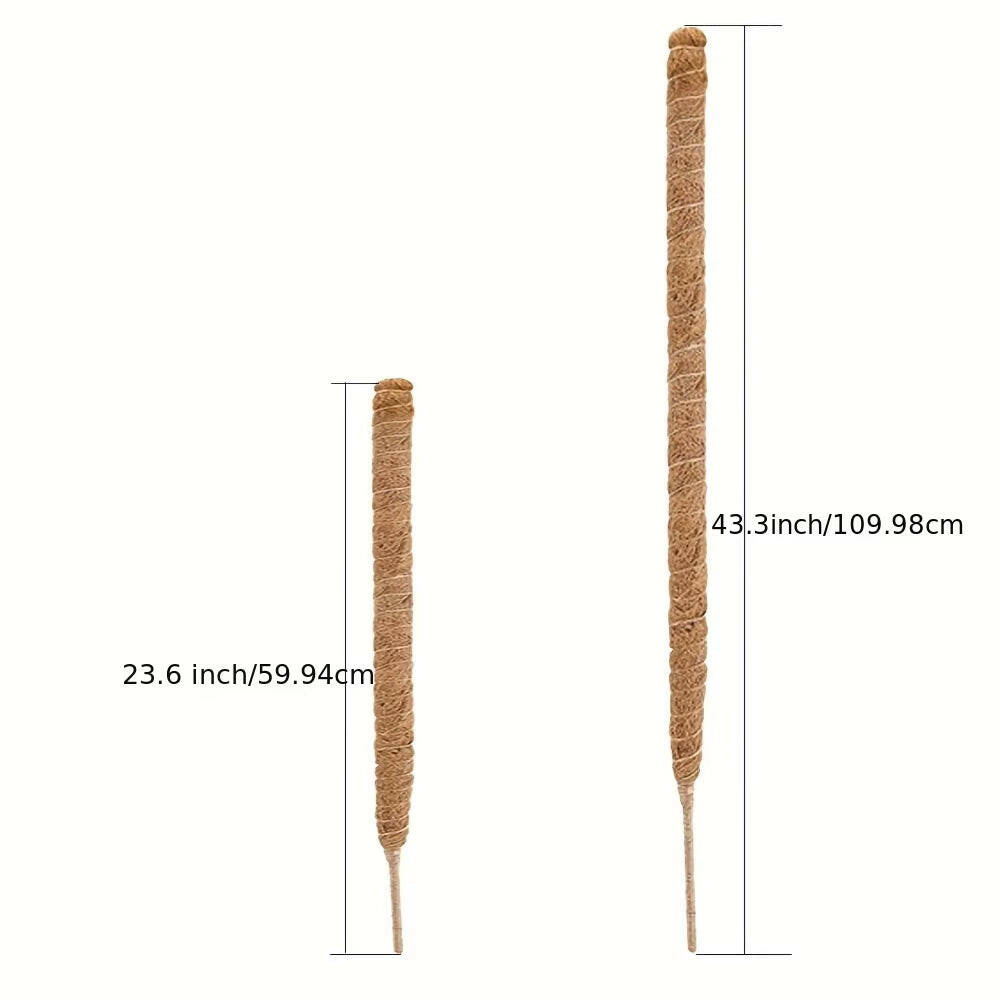 1 Pcs, Tall Moss Pole for Plants Monstera - 23.6/43.3 Inch Bendable Plant Stakes for Indoor, Moss Poles for Climbing Plants