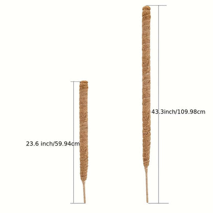 1 Pcs, Tall Moss Pole for Plants Monstera - 23.6/43.3 Inch Bendable Plant Stakes for Indoor, Moss Poles for Climbing Plants