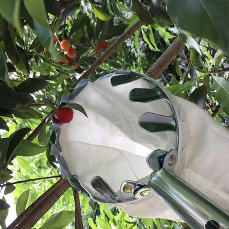 Metal Fruit Picker Orchard Gardening Apple Peach High Tree Picking Tools Fruit Catcher Collection Pouch Farm Garden Supplies