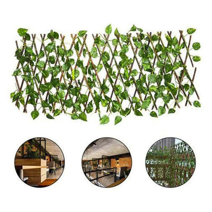 Retractable Fence Expandable Faux Ivy Privacy Fence Garden Fence Decoration Rattan Wall Hanging Creeper Ivy Plant Decoration