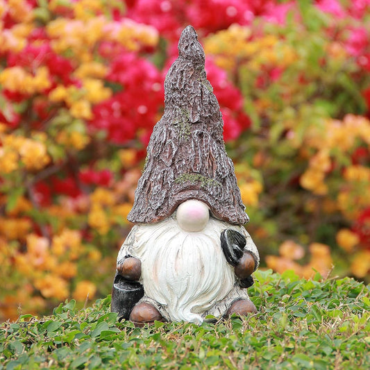 Garden Gnome Statue for Outdoor Decorations,Garden Sculptures & Statues for Patio Yard Backyard Porch Lawn Outdoor Decor,Knome Tomte Figurines and Statues,Indoor Home Ornament