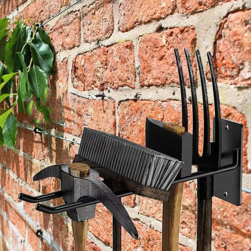 Wall Holder Tool Storage Steel Garden Tool Organizer Yard Tool Organizer Garage Wall Hook Wall Mount Anti-Slip Storage Hook