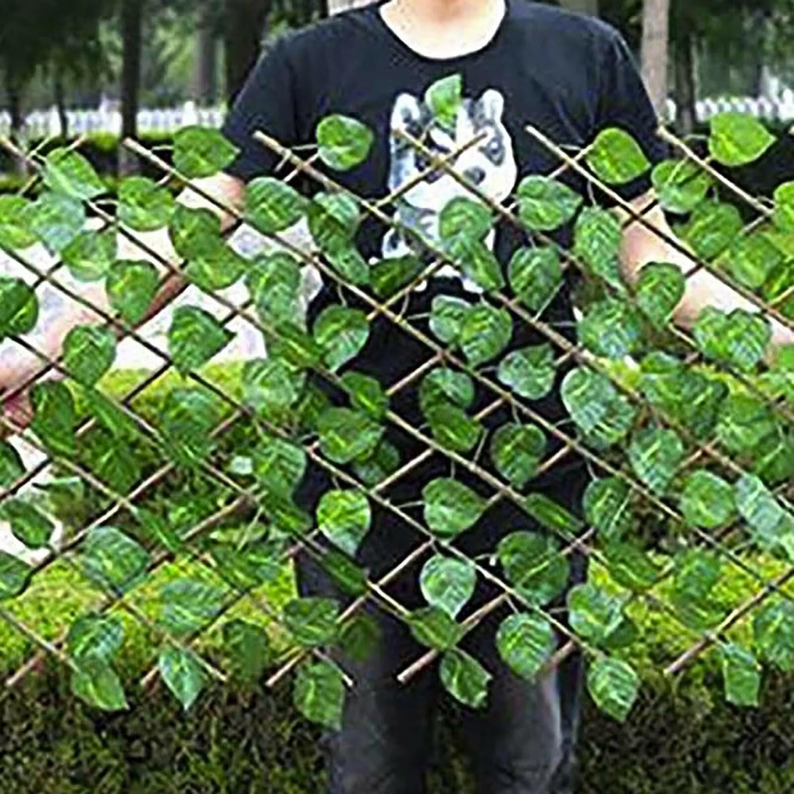 Retractable Fence Expandable Faux Ivy Privacy Fence Garden Fence Decoration Rattan Wall Hanging Creeper Ivy Plant Decoration