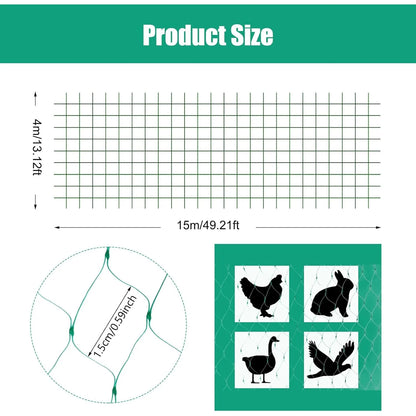 Bird Netting for Garden, Heavy Duty Garden Netting 2X10M, Plastic Bird Netting for Fruit Trees, Deer Netting Mesh Netting for Garden Protection