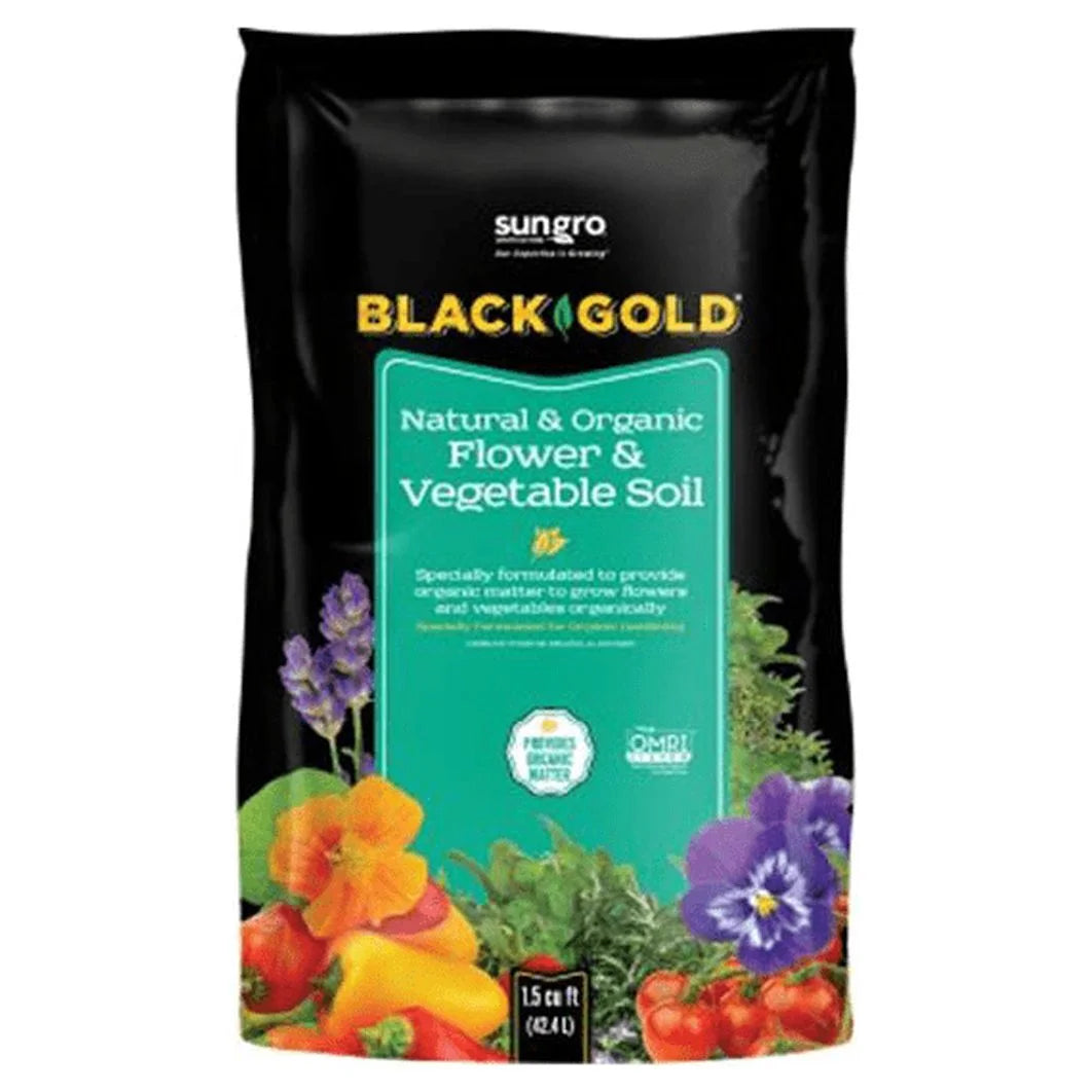 Sungro  Natural and Organic Flower and Vegetable Soil Mix, 1.5 Cu Ft