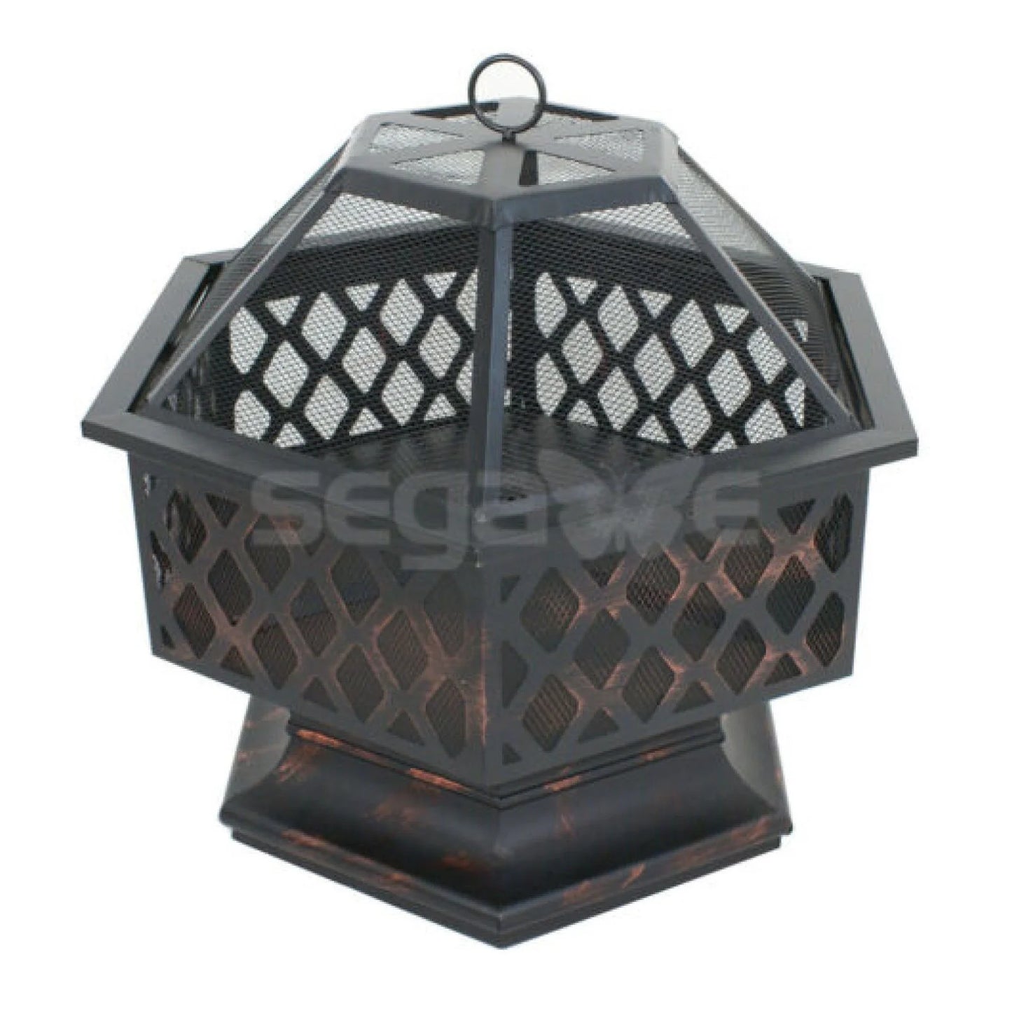 Outdoor Backyard Fireplace Campfire Patio Wood Burning Hex Shaped Bowl