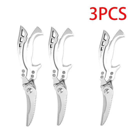 Chicken Bone Kitchen Scissors Kitchen Shears Duck Fish Cutter 4Cr13 Stainless Steel Scissors Scale Clean Cook Scissors Knife