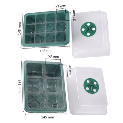 LED Grow Light 6/12 Holes Seed Starter Trays Plant Grow Box Seedling Trays Germination Indoor Gardening Germination Tool