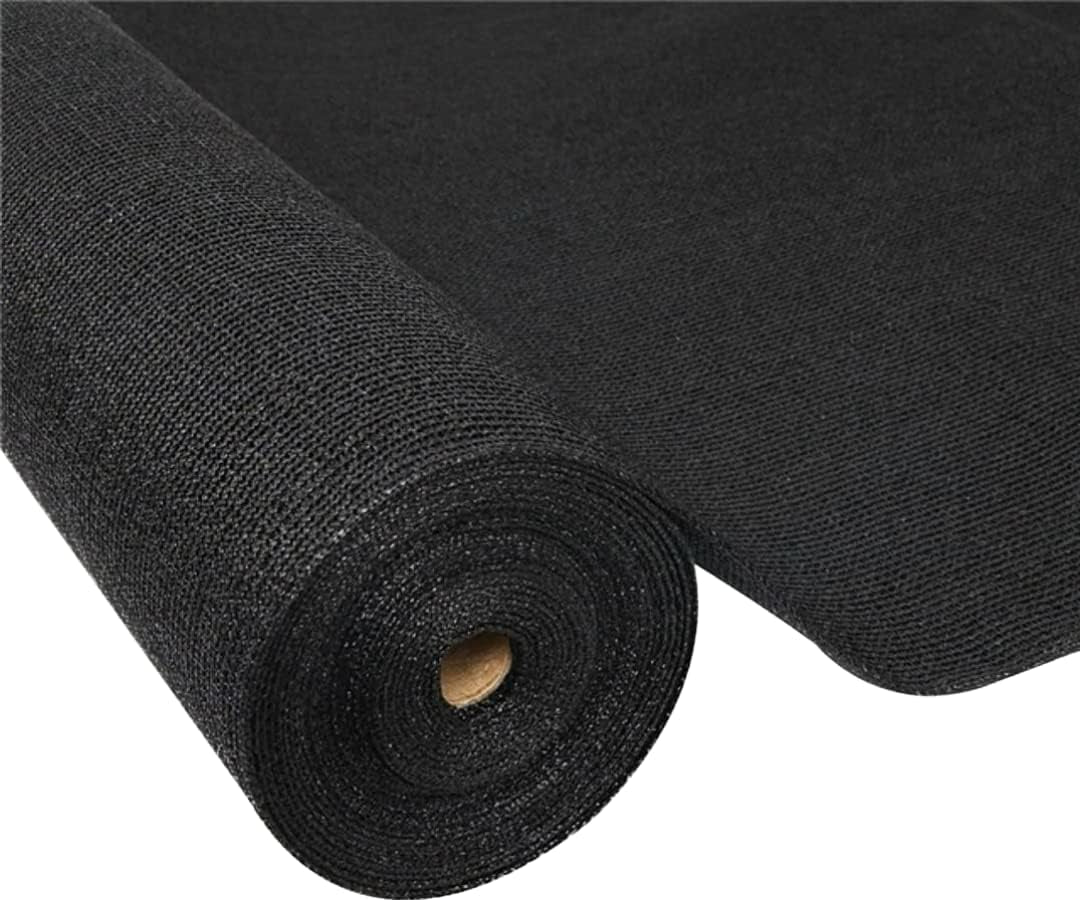 - Black Shade Cloth - 65% - (12' X 50') - Mesh Fabric for Fence Privacy Screen, Garden Shade, Mesh Fence Screening, Shade Cloth Rolls, Wind Screen