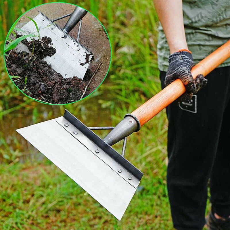 30Cm Metal Weed Cleaning Shovel Stainless Steel Cleaning Shovel for Moss Multifunctional Outdoor Garden Shovel Farm Weeding Tool